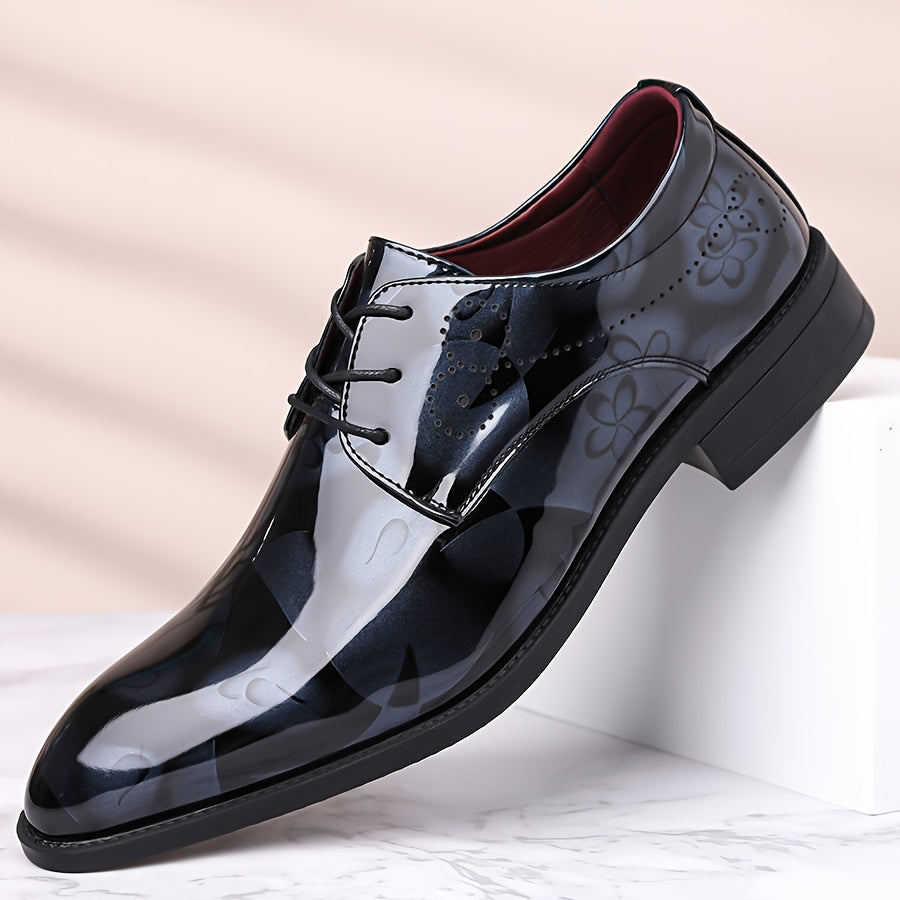 Derby Shoes Men's Soft Sole British Style Groom's Shoes