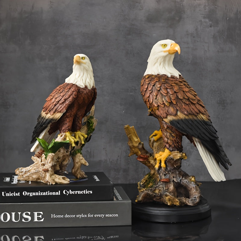 In His Divine Power Majestic Eagle Resin Statue Home Decor
