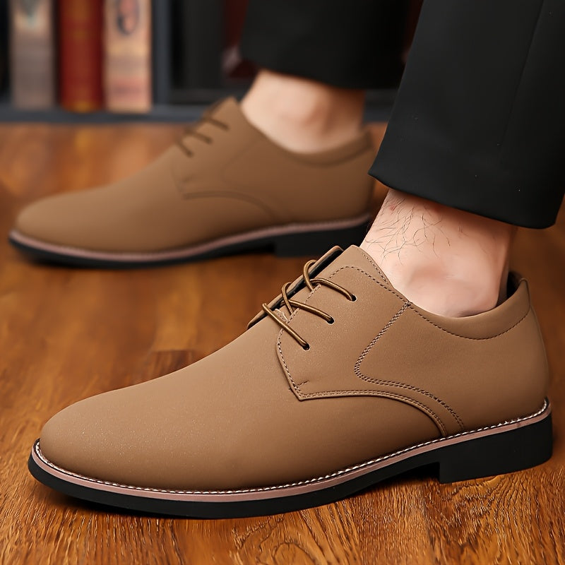 Men's Round Toe Oxfords Dress Shoes With Rubber Sole
