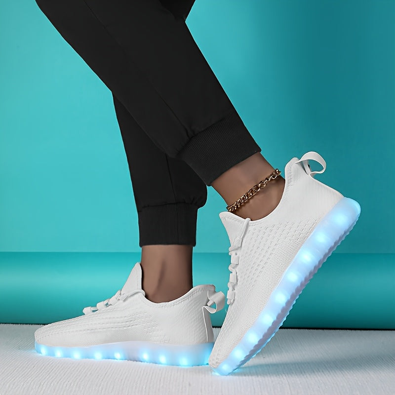In His Divine Power LED Light Up Sneakers Rechargeable
