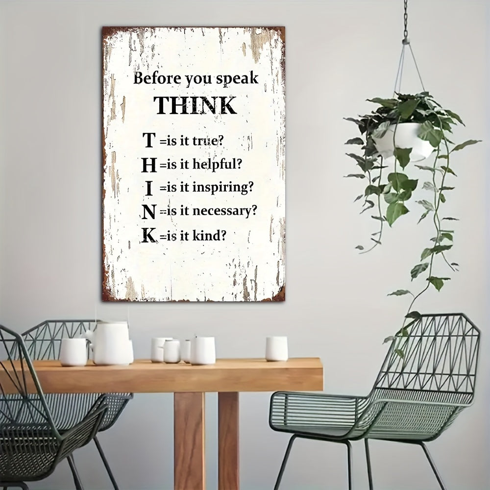 Motivation Quotes Wooden Framed Canvas Painting Wall Decor