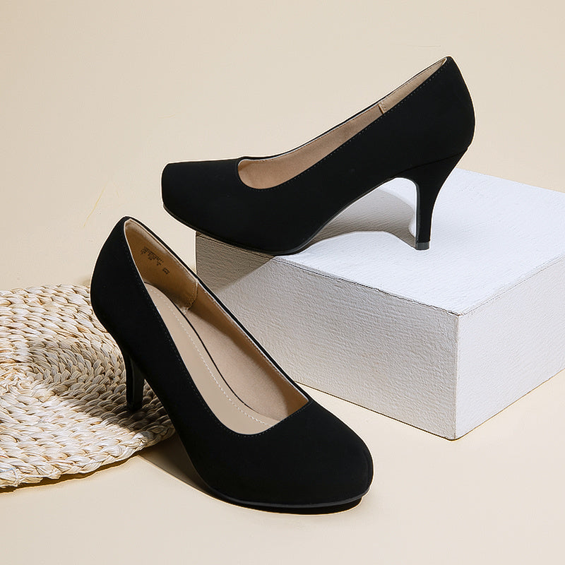 Women's Classic Elegant Versatile Low Stiletto Heels