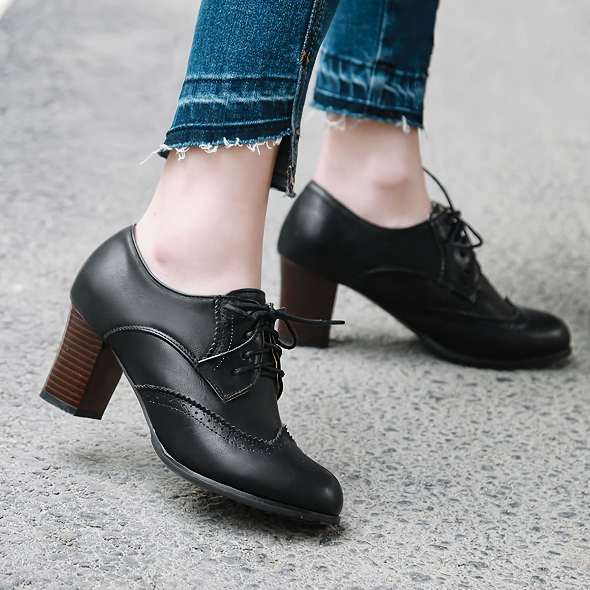Women's Retro Wingtip Brogue Oxfords Fashion Shoes