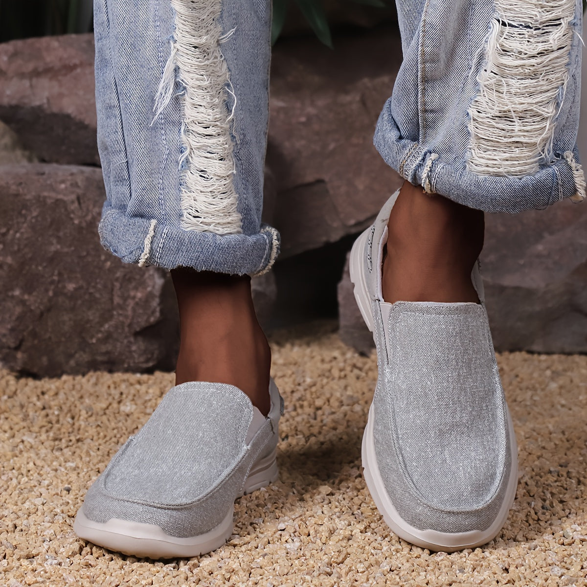 Comfortable Canvas Slip-On Loafers for Men