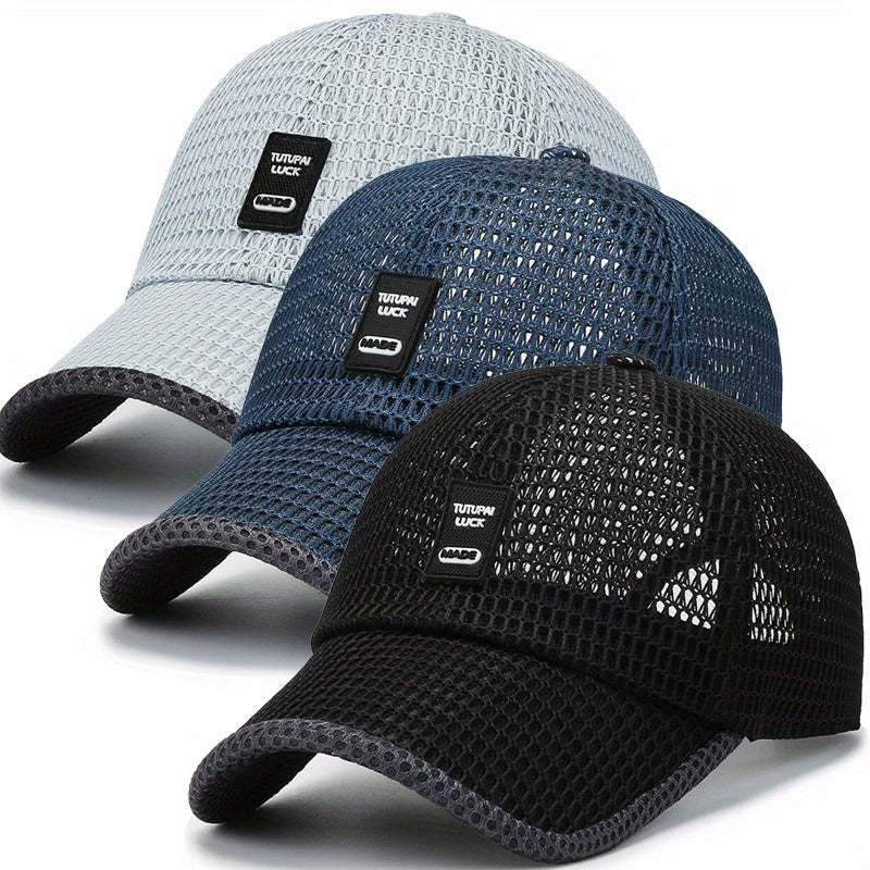 3pcs set, breathable baseball cap for golf, walking, running, etc