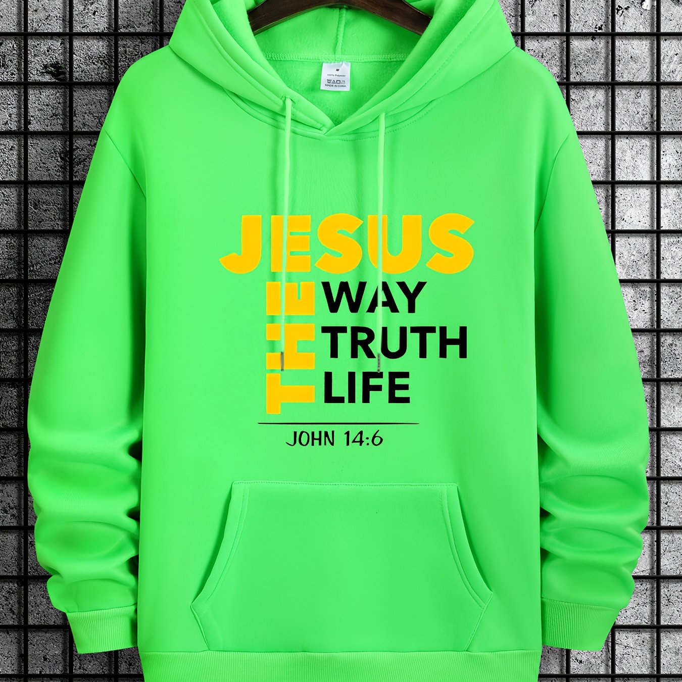 Mens Jesus Way Truth Life John 14 6 ComfortPulloverHoodie