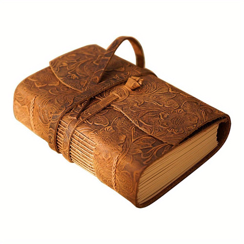 In His Divine Power Leather Journal Handcrafted 400 Pages