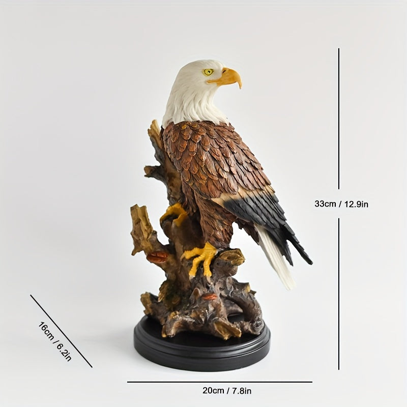 In His Divine Power Majestic Eagle Resin Statue Home Decor