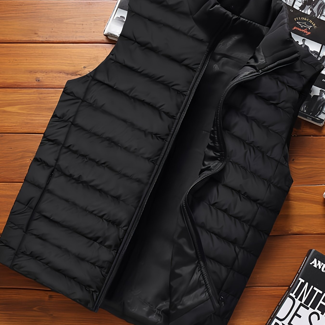 Lightweight Windproof Mens Sleeveless Padded Vest For Hiking