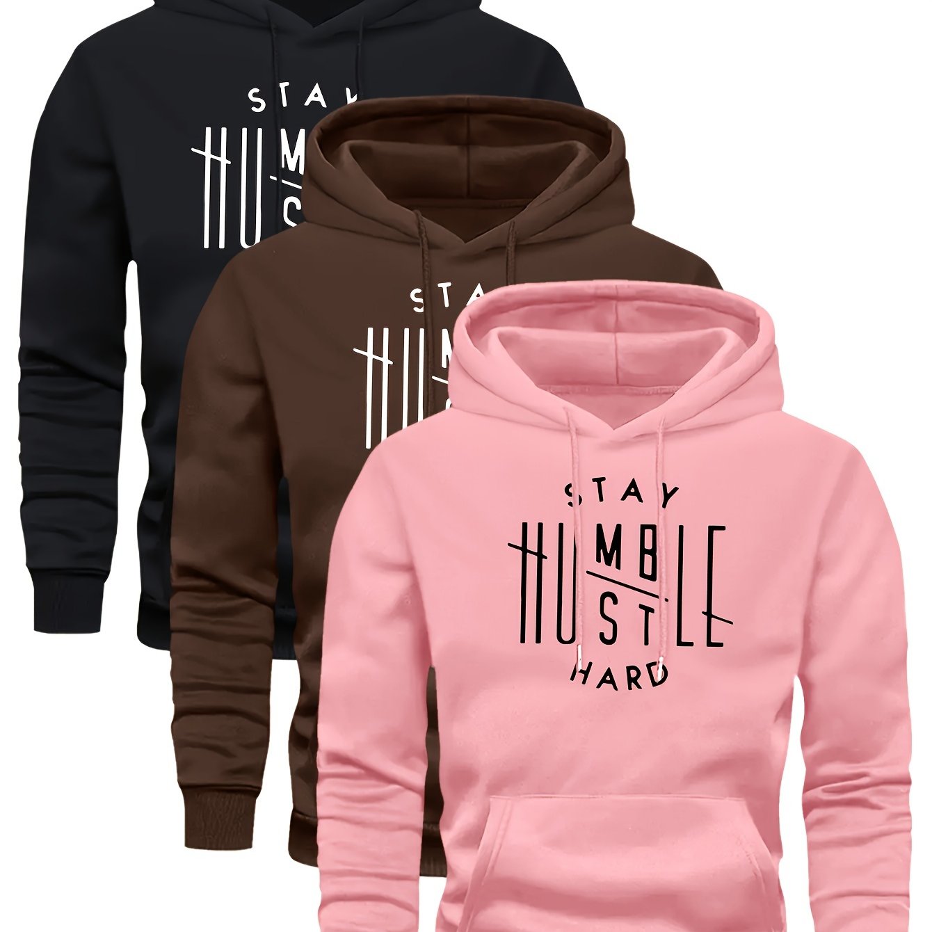 Velvet Hooded Sweatshirt For Men Casual Pullover Hoodie