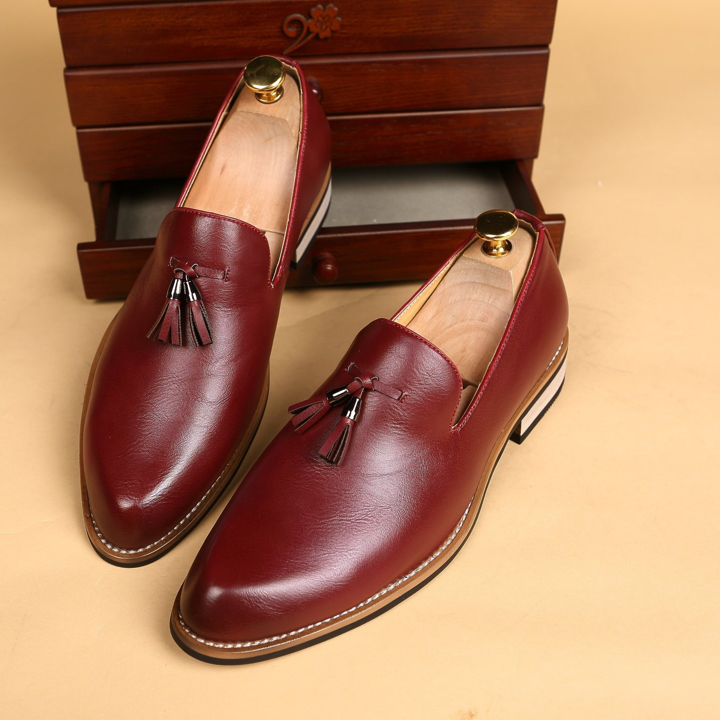 Mens Slip On Tassel Loafers For Weddings And Parties