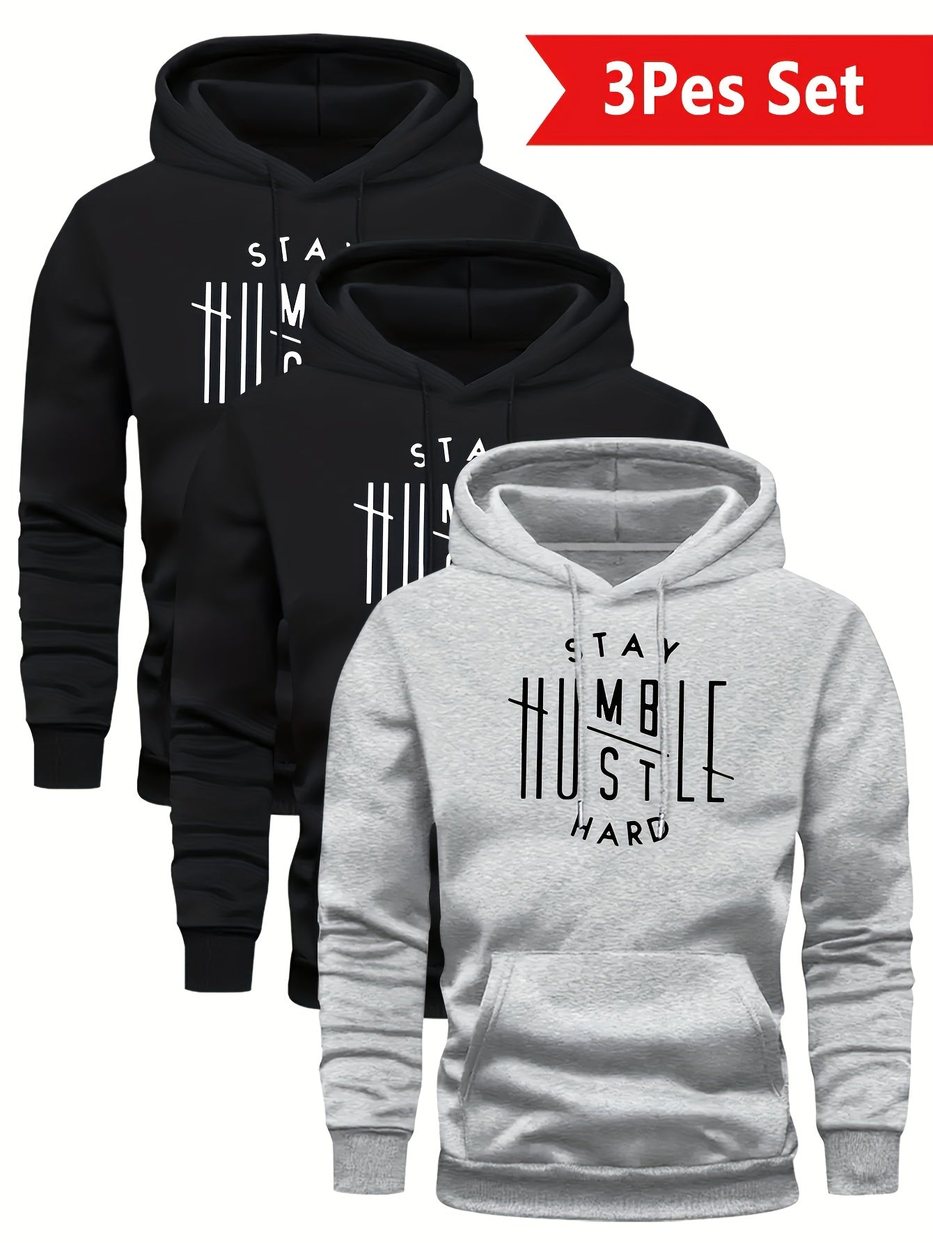 Velvet Hooded Sweatshirt For Men Casual Pullover Hoodie
