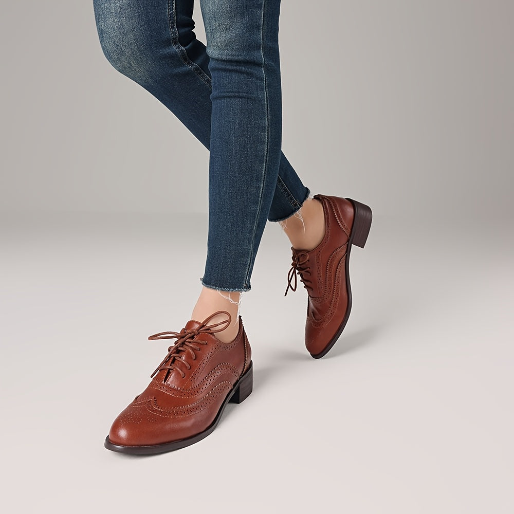 Women's Lace Up Oxford Dress Shoes Wingtip