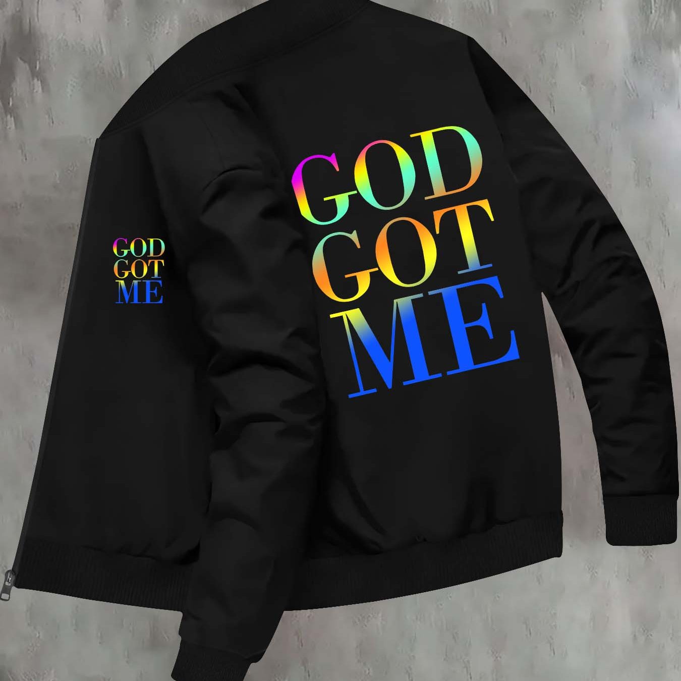 In His Divine Power God Got Me KnitwearStretchJacket