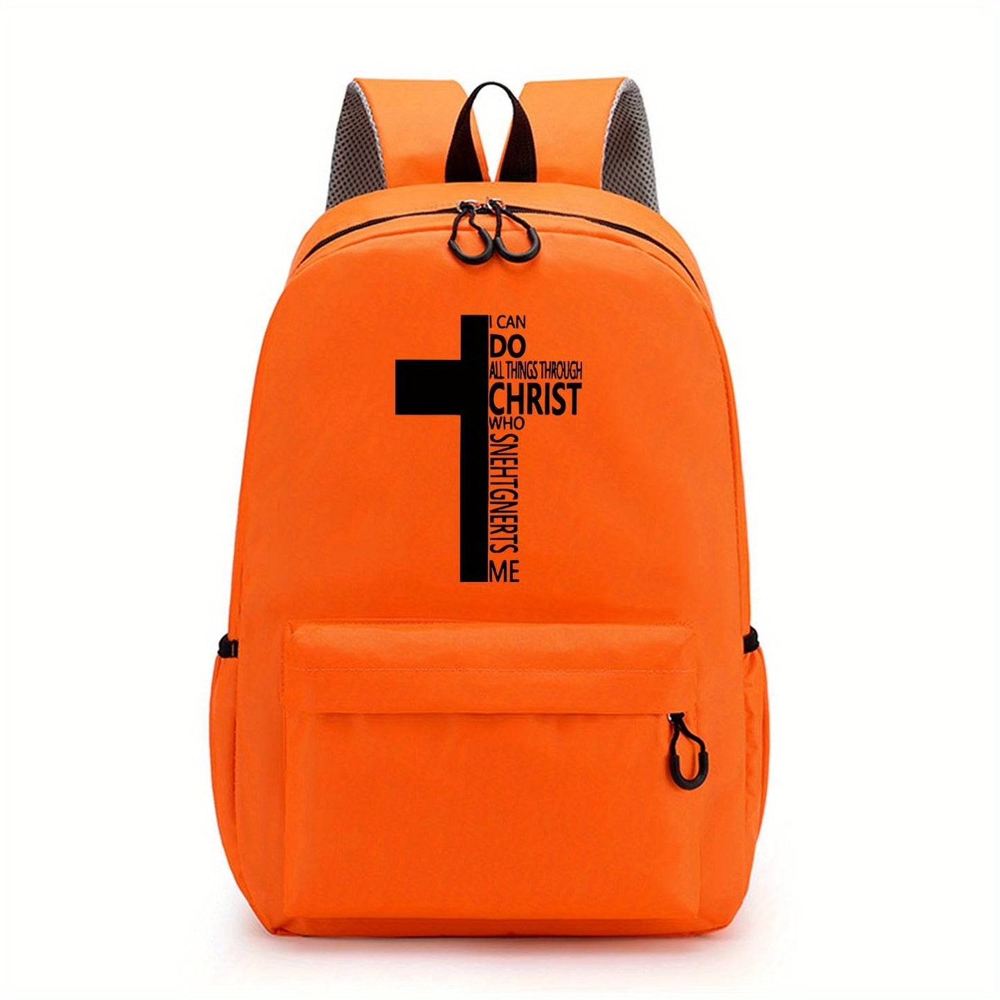 Christian Faith Backpack Lightweight Laptop Bag Cross Print