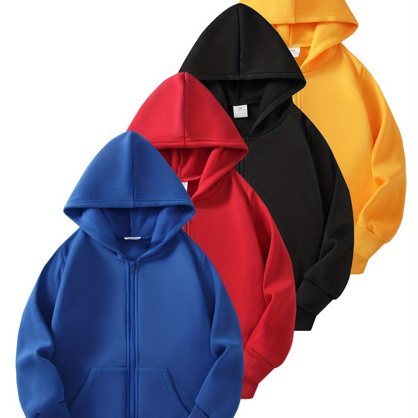 Divine Power Boys Zippered Hoodies Long Sleeve Pack