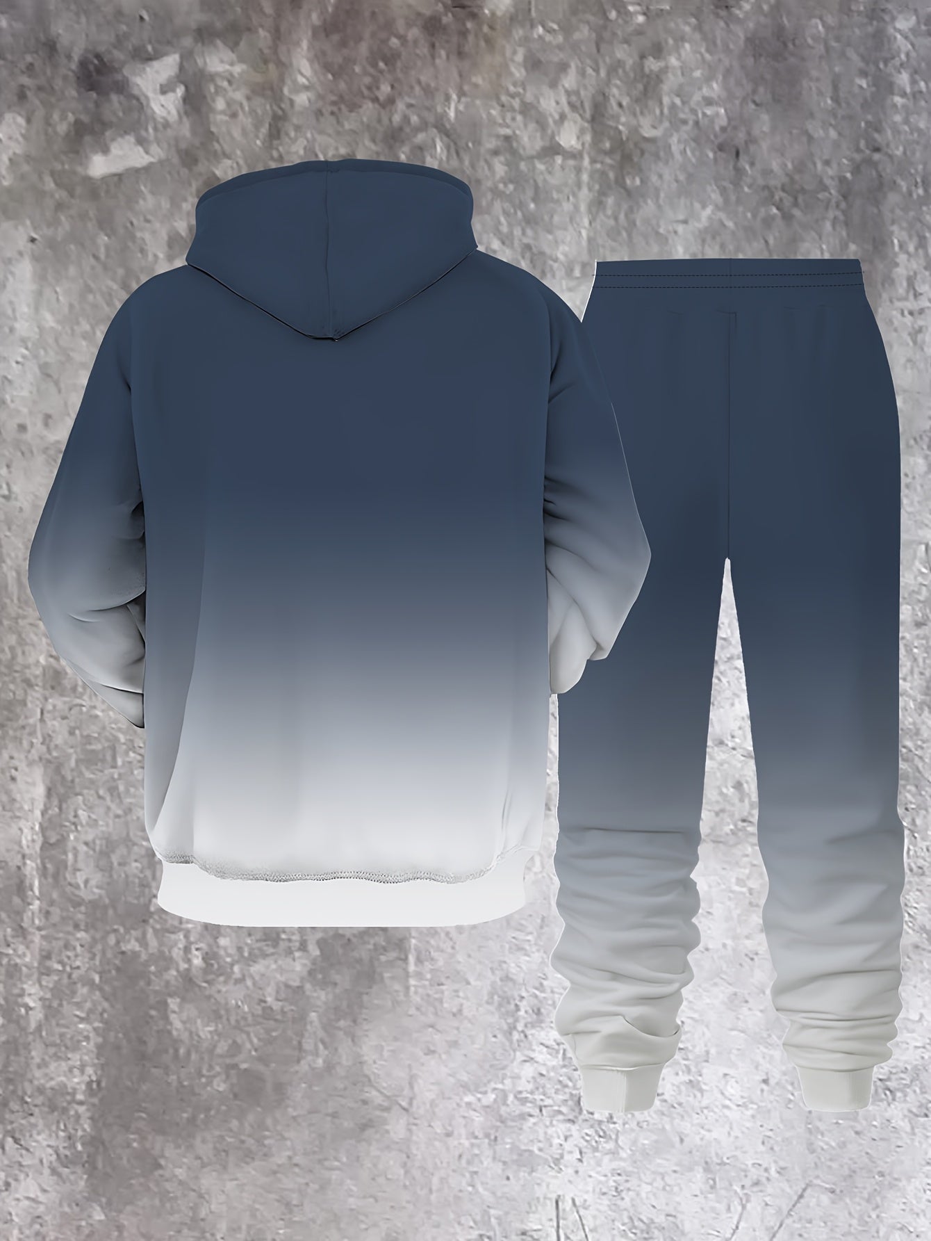 In His Divine Power Autumn Winter Gradient Hoodie Set