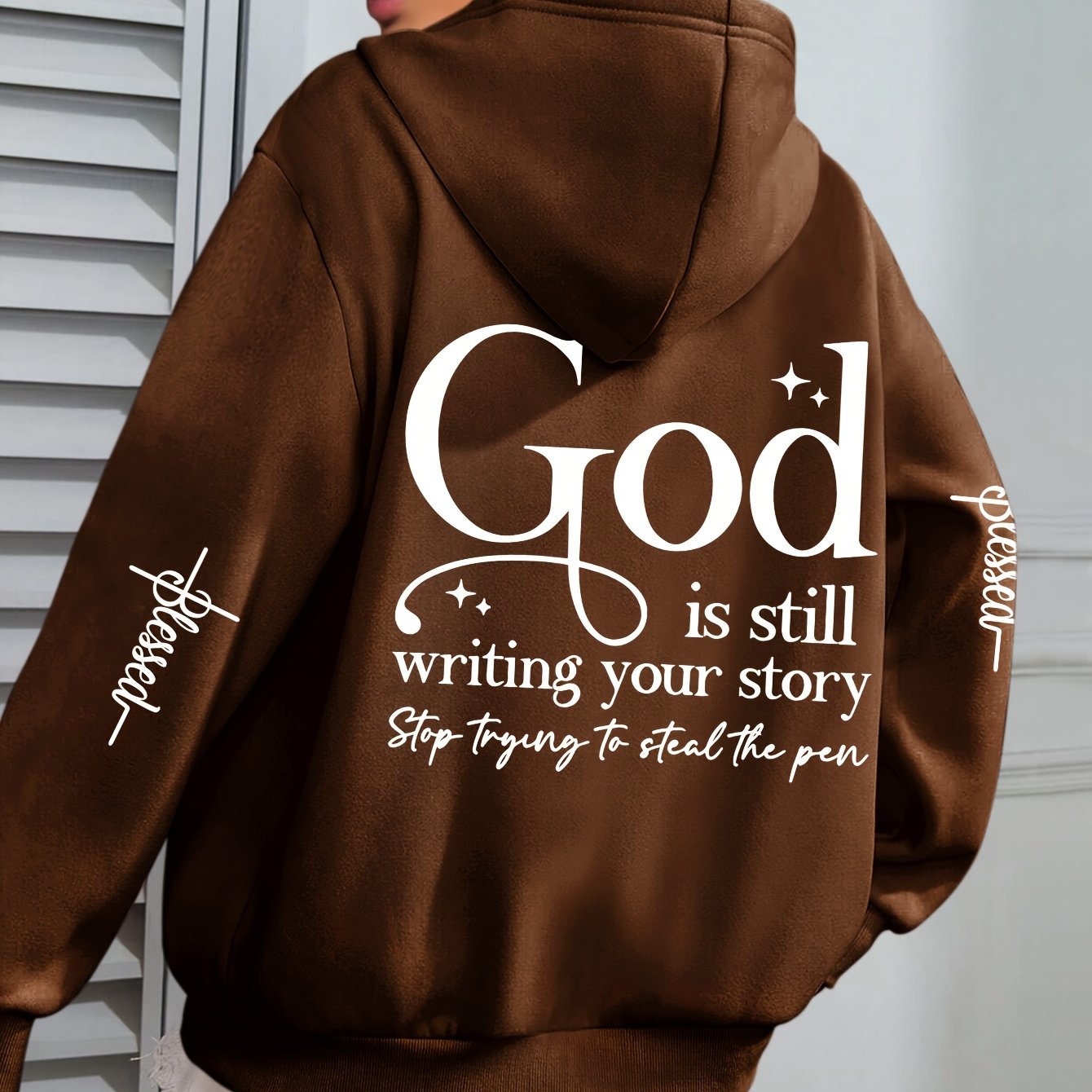 GOD Slogan Hoodie Pullover Hooded Sweatshirt Casual IHDP