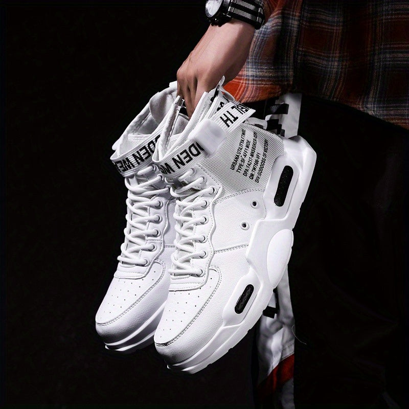 Fashionable High Top Men's Basketball Shoes Sports Leisure Walking Shoes