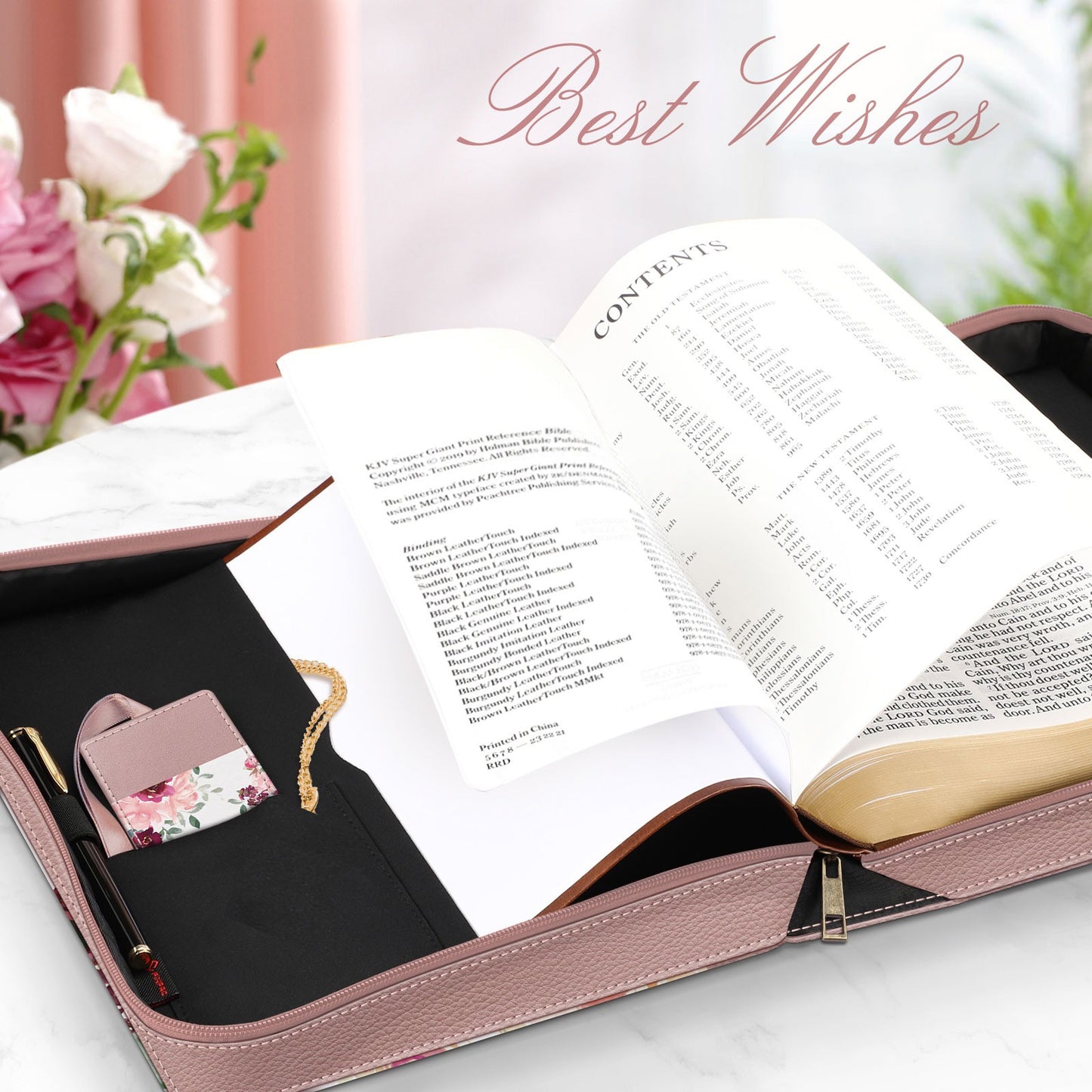 FINPAC Classic Bible Cover Large PU Leather Church Bag Durable and Stylish Design