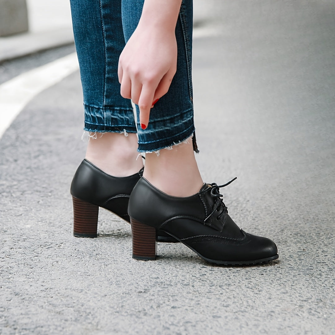 Women's Retro Wingtip Brogue Oxfords Fashion Shoes