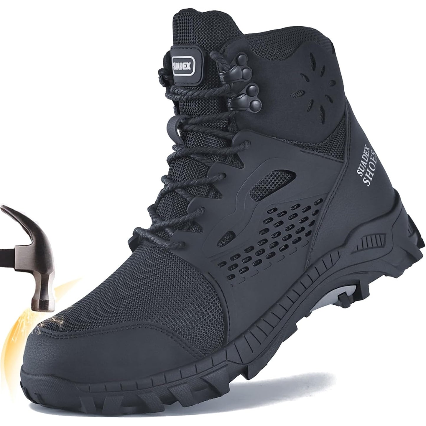 Lightweight Steel Toe Safety Boots Waterproof Construction