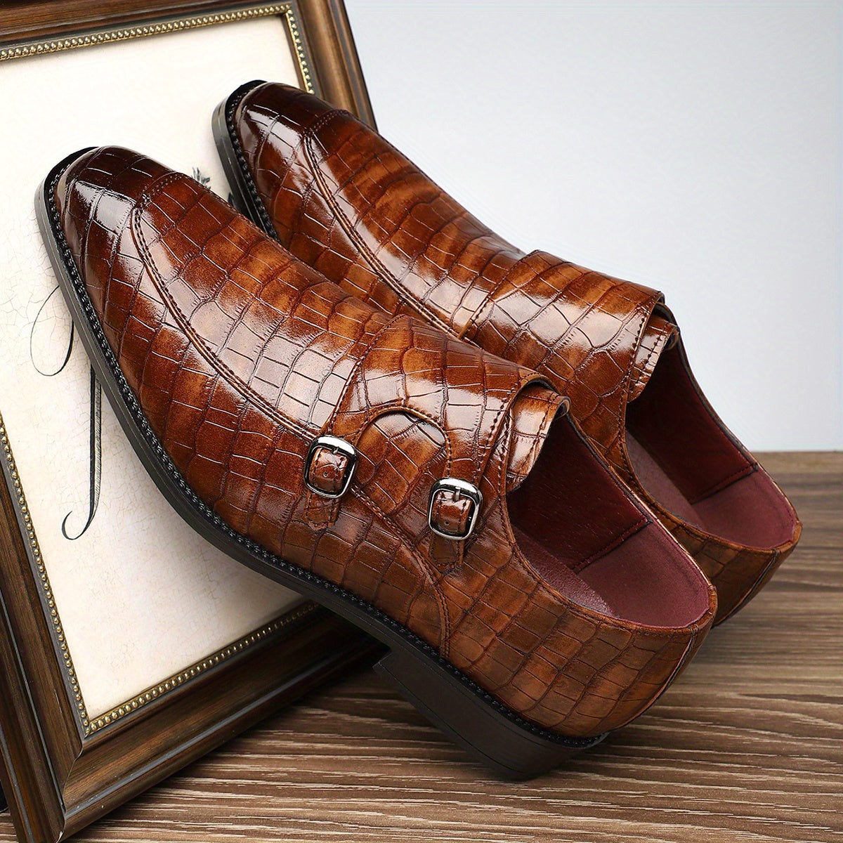 506 Mens Formal Business Shoes PU Upper Slip On All Season