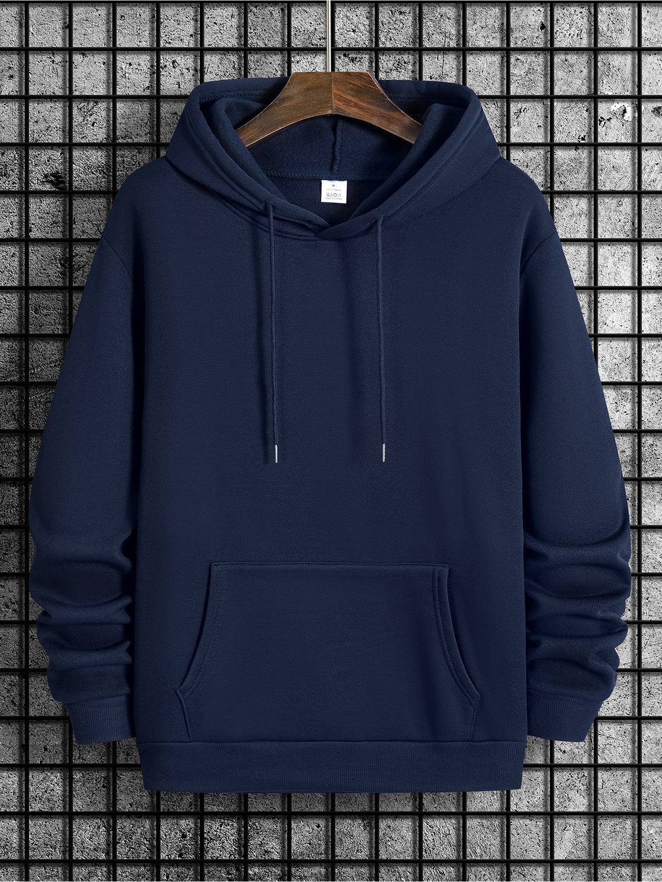 Hooded Geometric Print Hoodie For Men Spring Fall Season