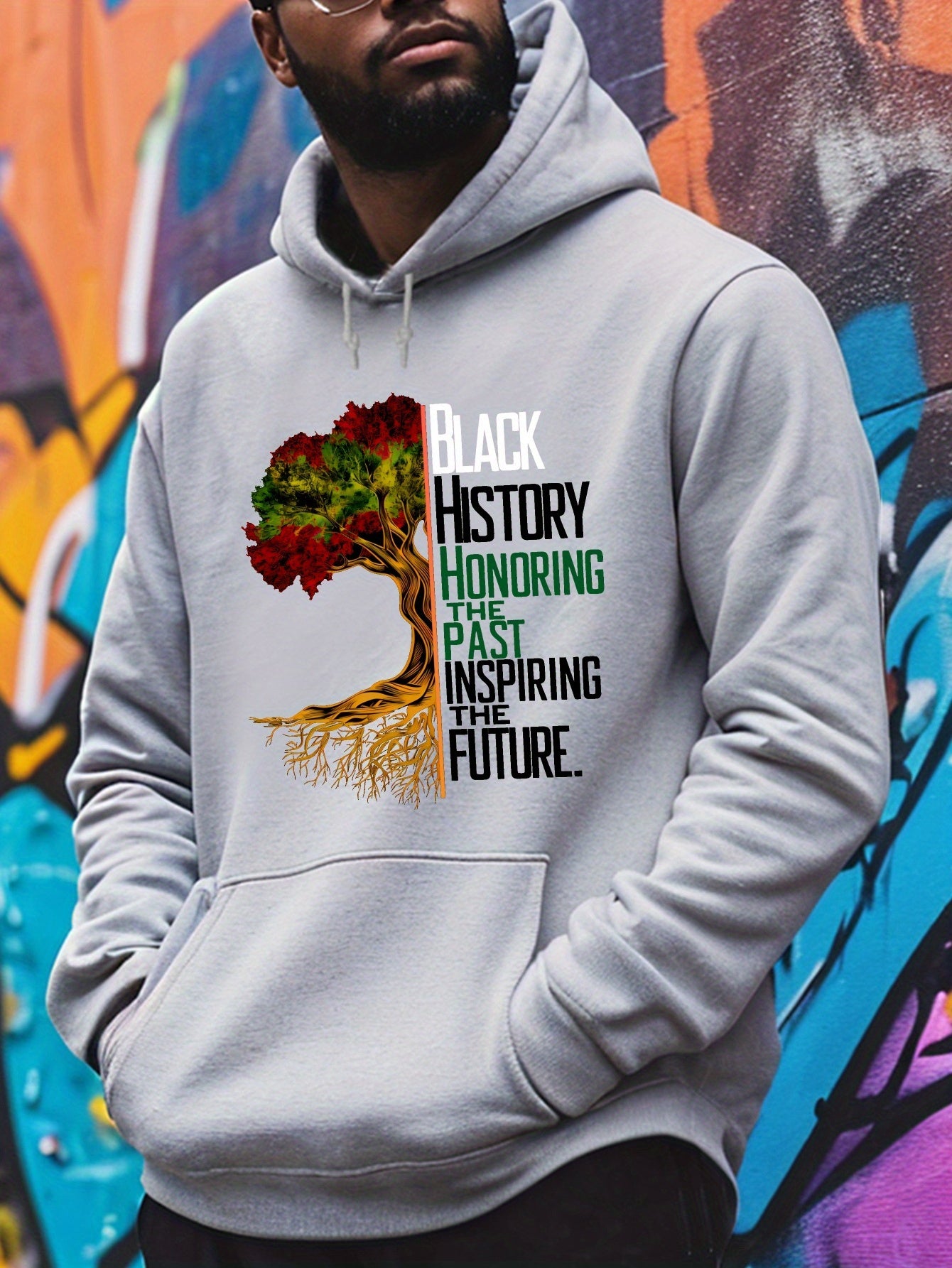 Honoring History Graphic Mens Long Sleeve Cozy Hoodie