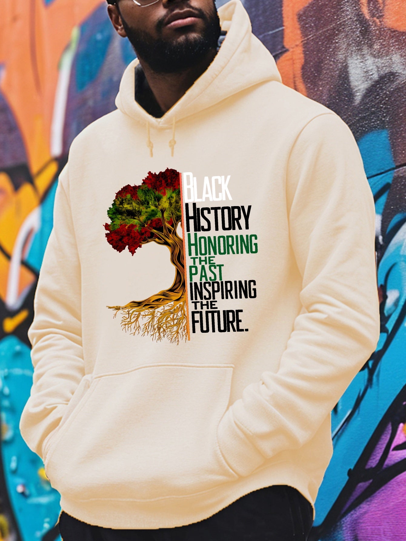 Honoring History Graphic Mens Long Sleeve Cozy Hoodie