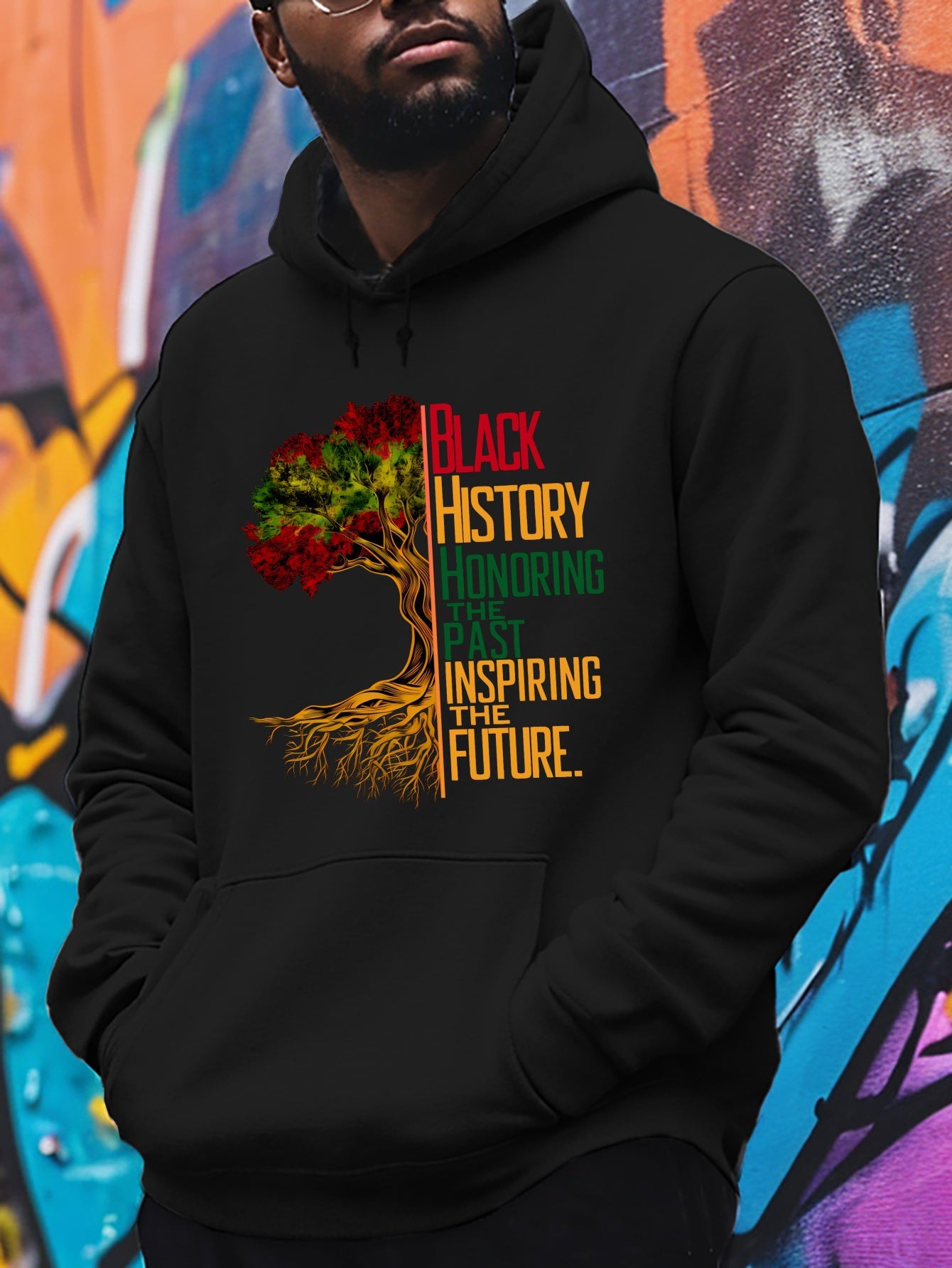 Honoring History Graphic Mens Long Sleeve Cozy Hoodie