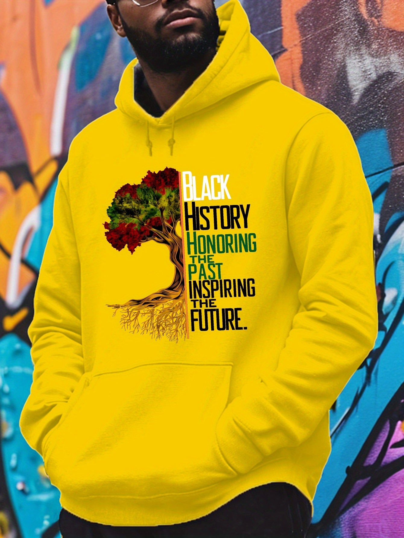Honoring History Graphic Mens Long Sleeve Cozy Hoodie