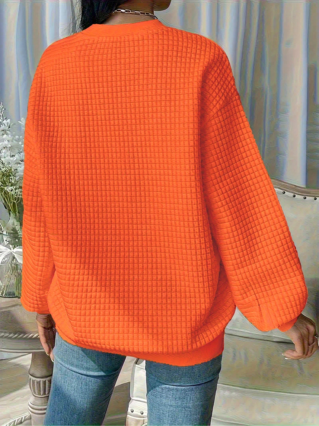In His Divine Power Faith Graphic Knit Sweatshirt Casual