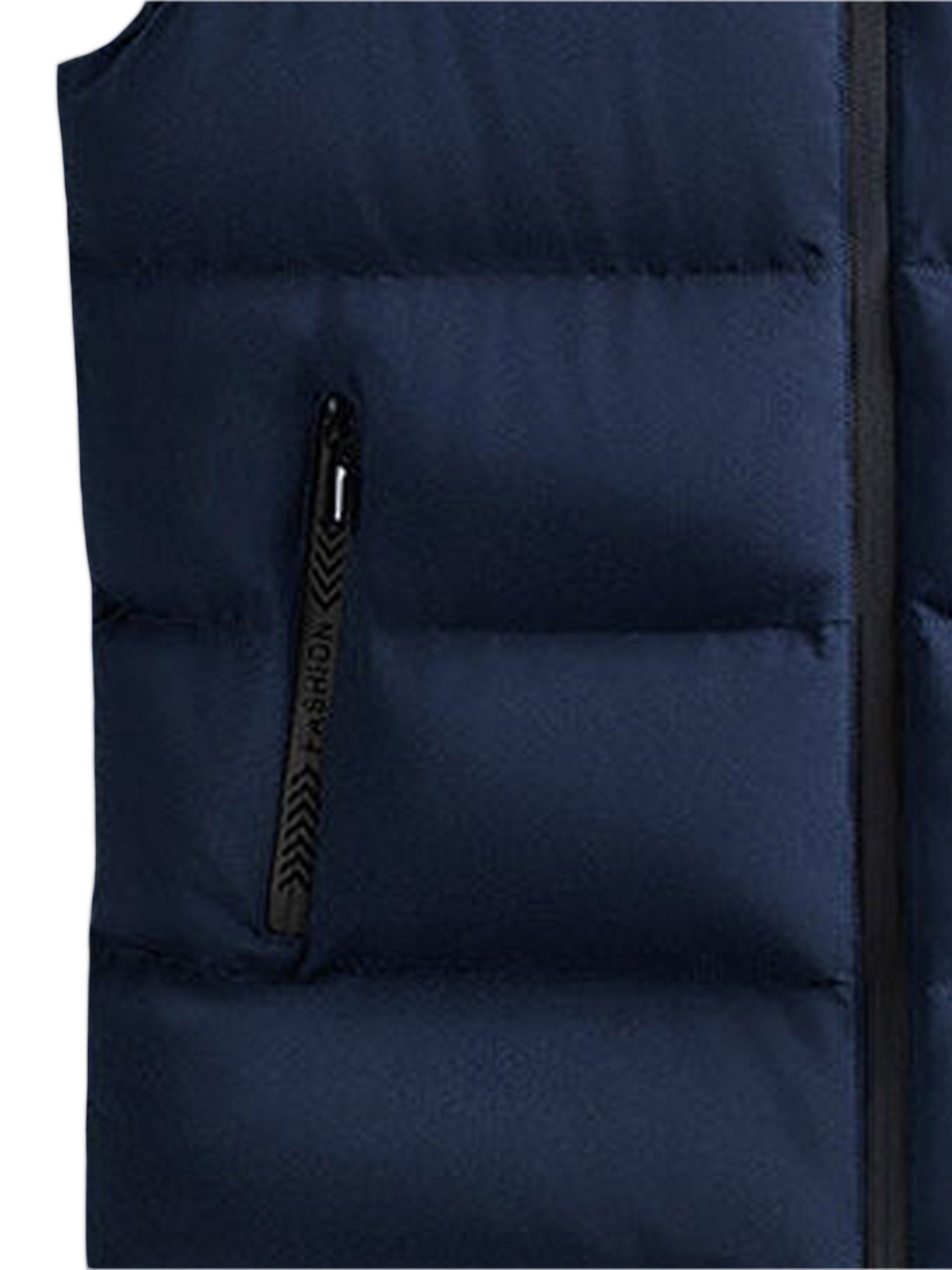 Quilted Insulated Sleeveless Vest With Stand Collar Casual