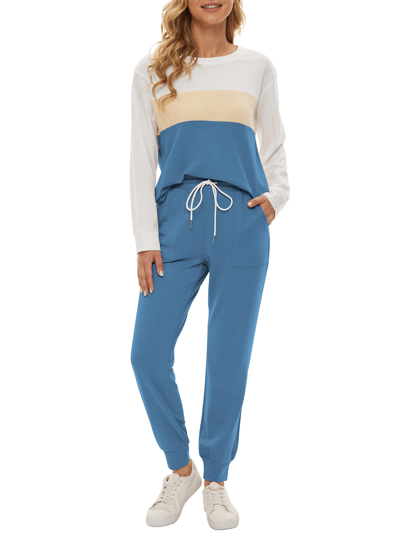 Fb Fengbay Womens Pullover Sweatshirt And Pants Lounge Set
