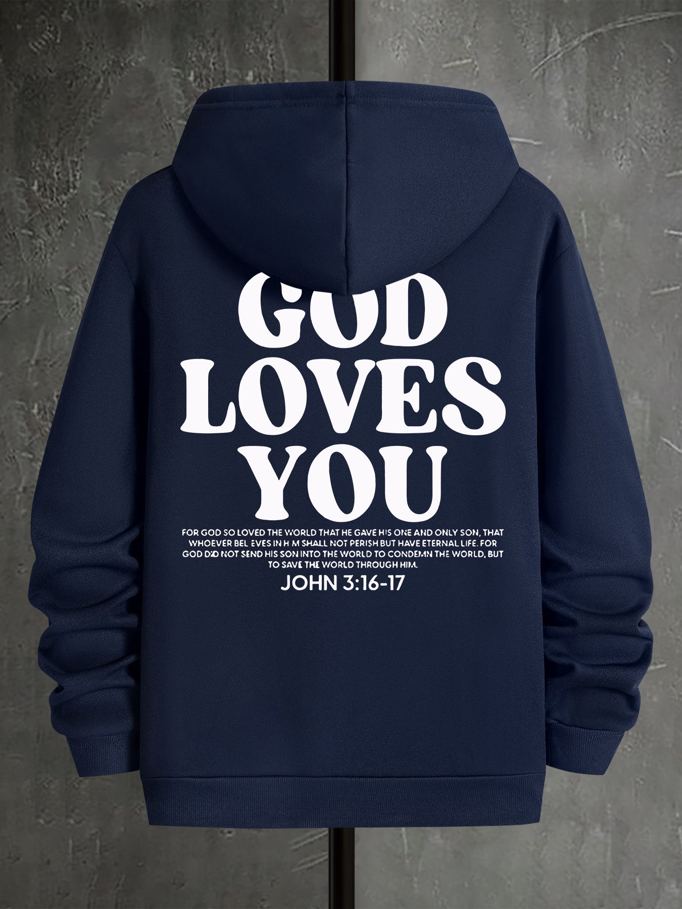 Men Polyester Hooded Sweatshirt With Geometric Printed Hood