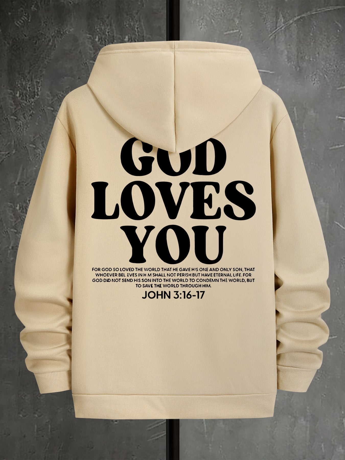Men Polyester Hooded Sweatshirt With Geometric Printed Hood