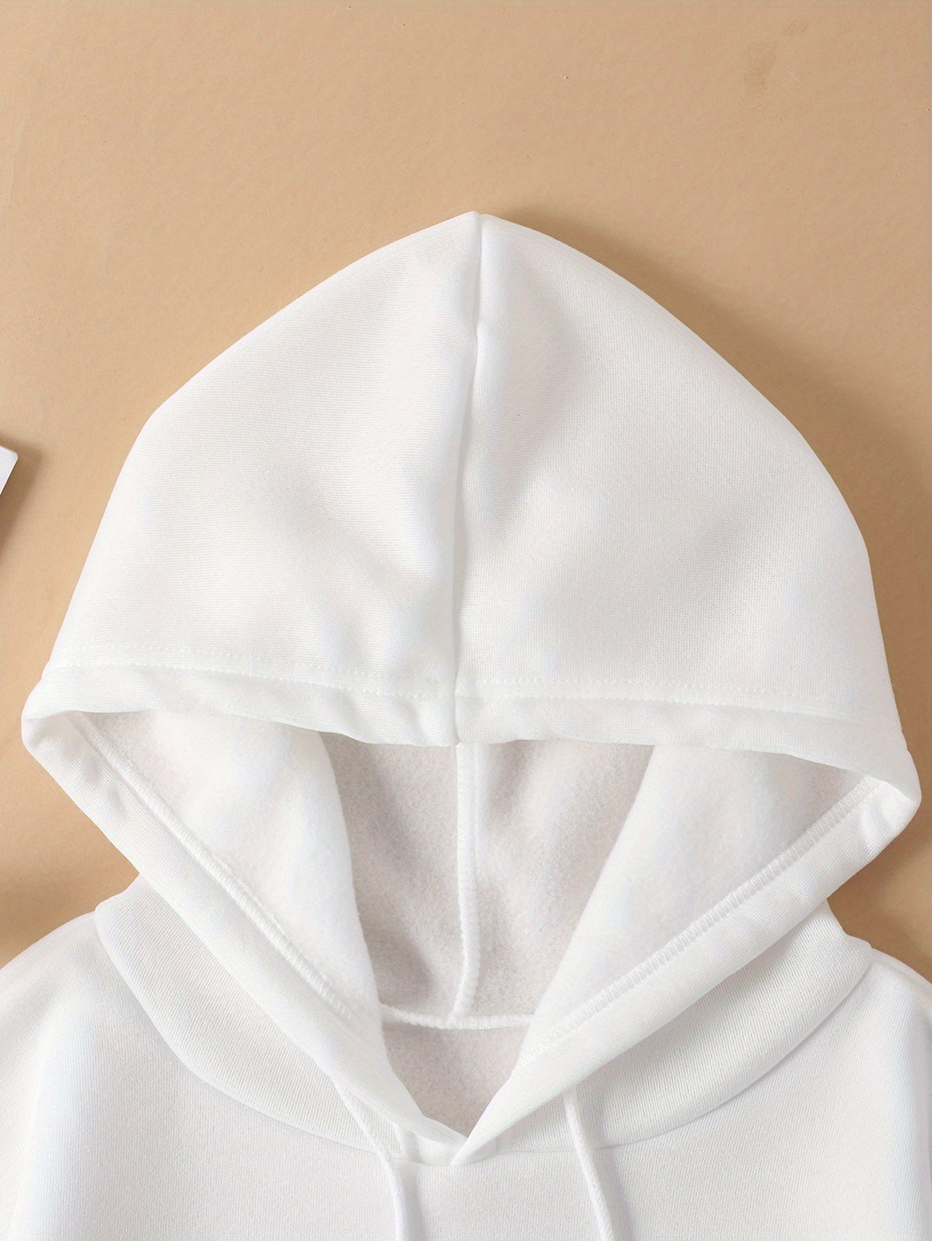 Alphabet Print Hoodie Sweatshirt Polyester Hooded Casual