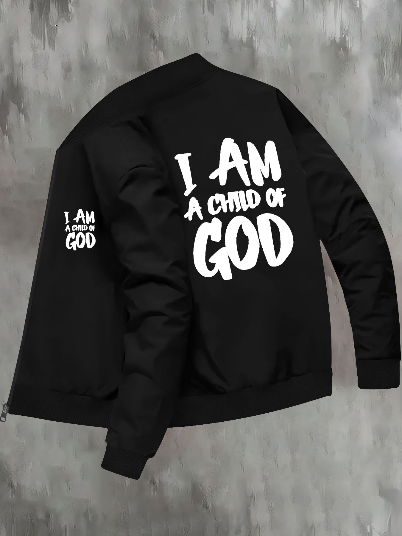 IHDP God Element Print Stand Collar Jacket Autumn Winter