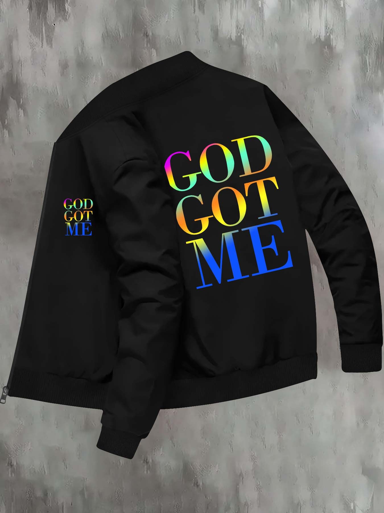 In His Divine Power God Got Me KnitwearStretchJacket