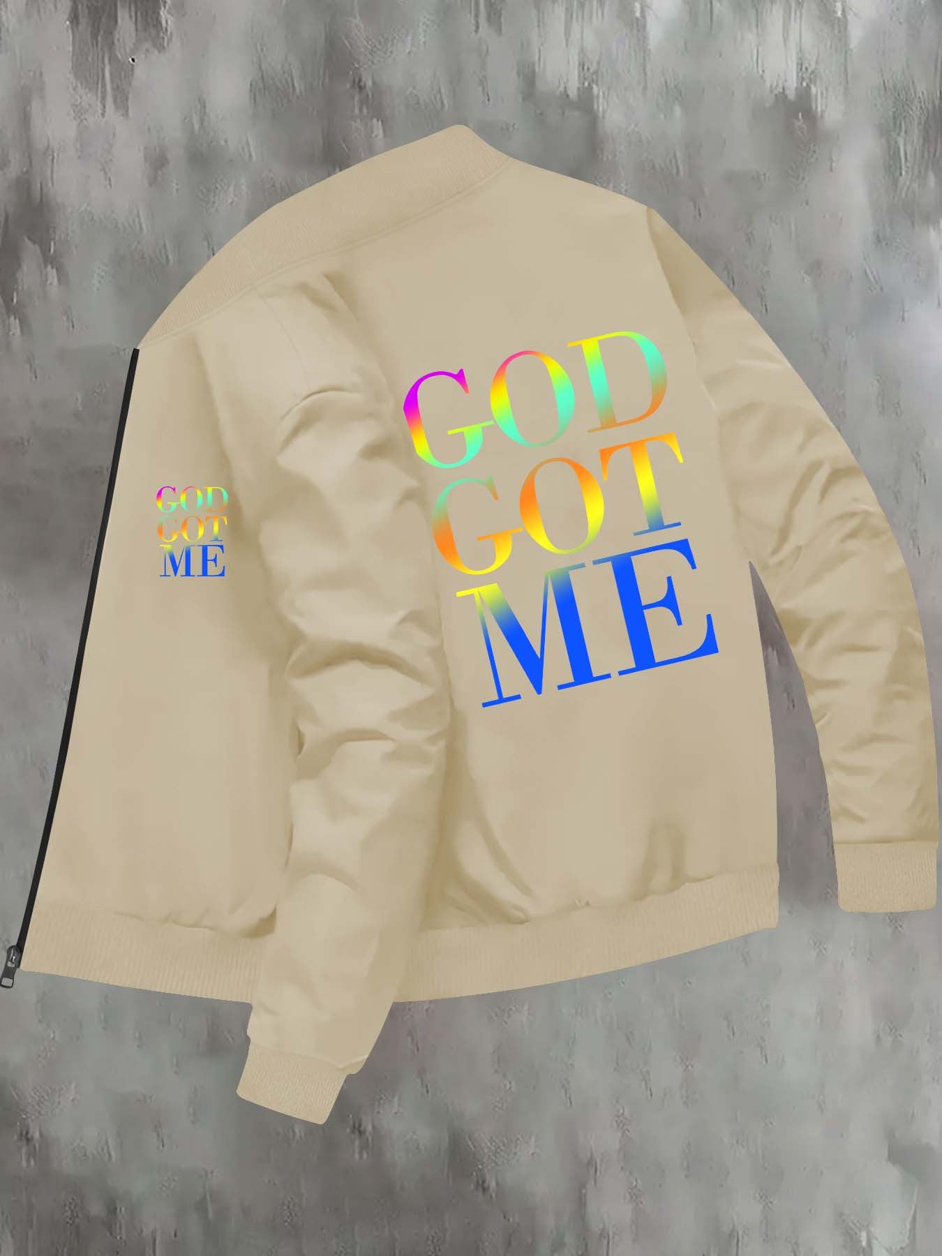 In His Divine Power God Got Me KnitwearStretchJacket