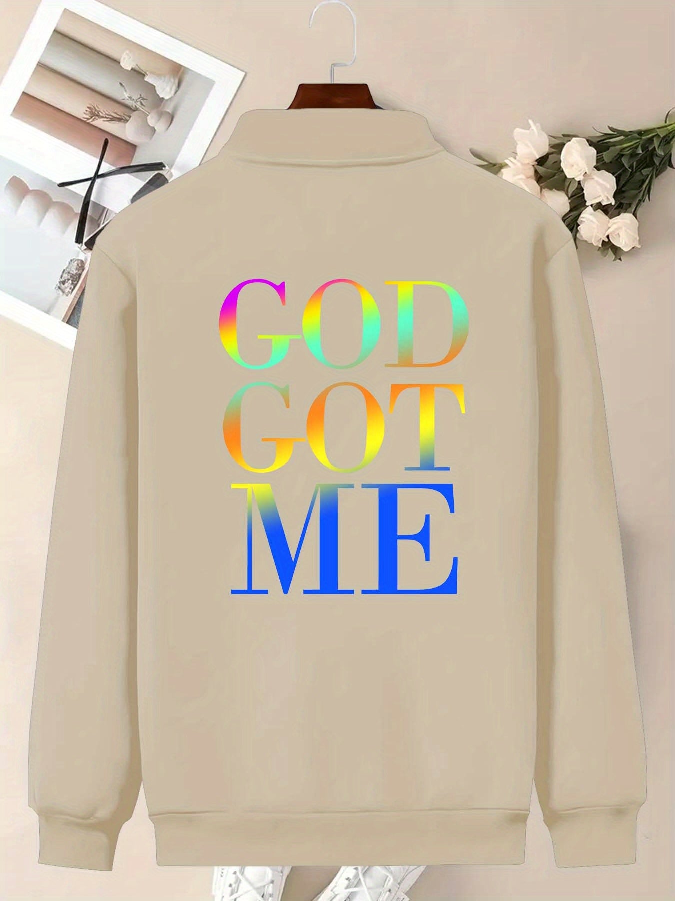 In His Divine Power God Got Me KnitwearStretchJacket
