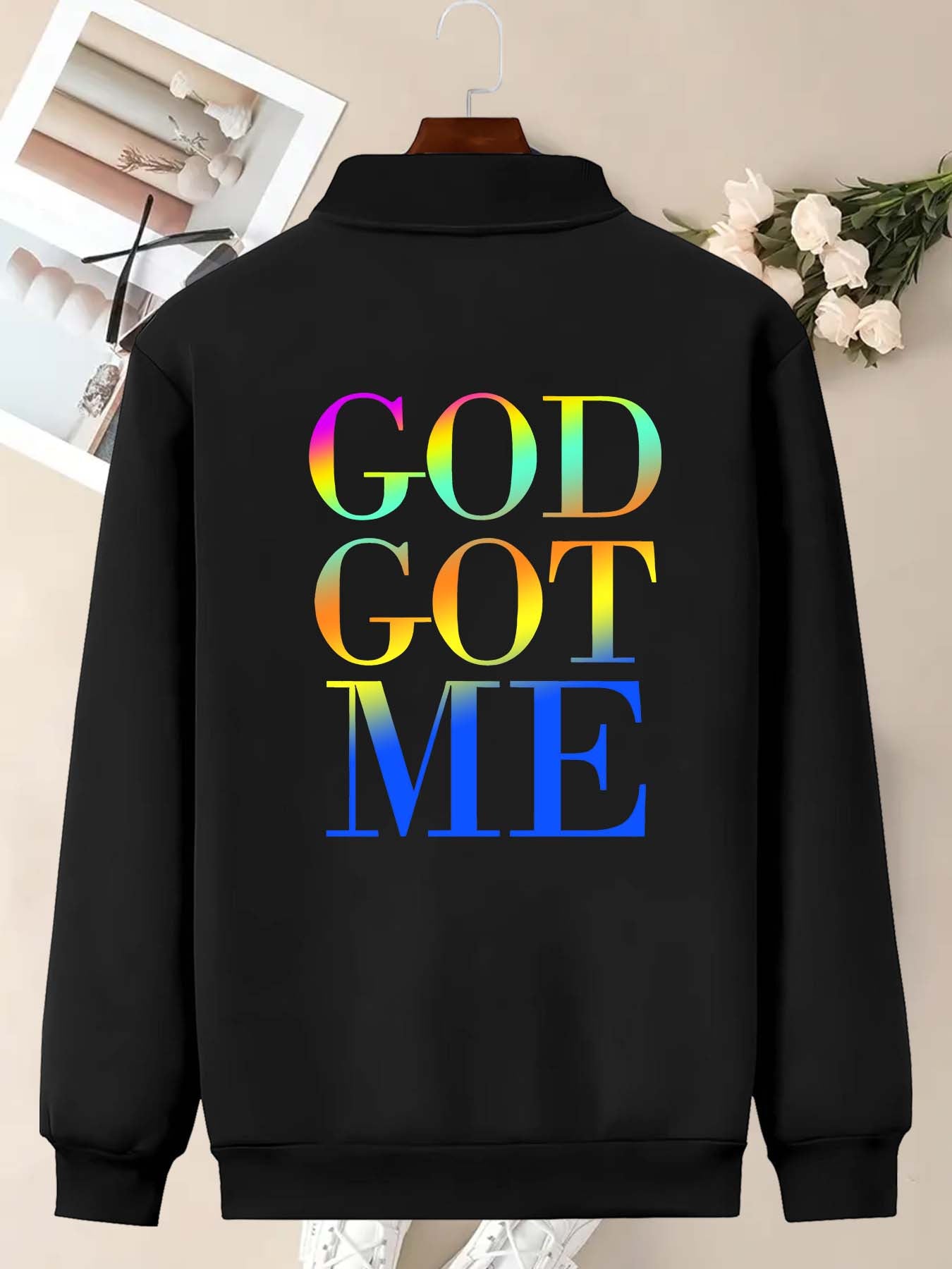 In His Divine Power God Got Me KnitwearStretchJacket