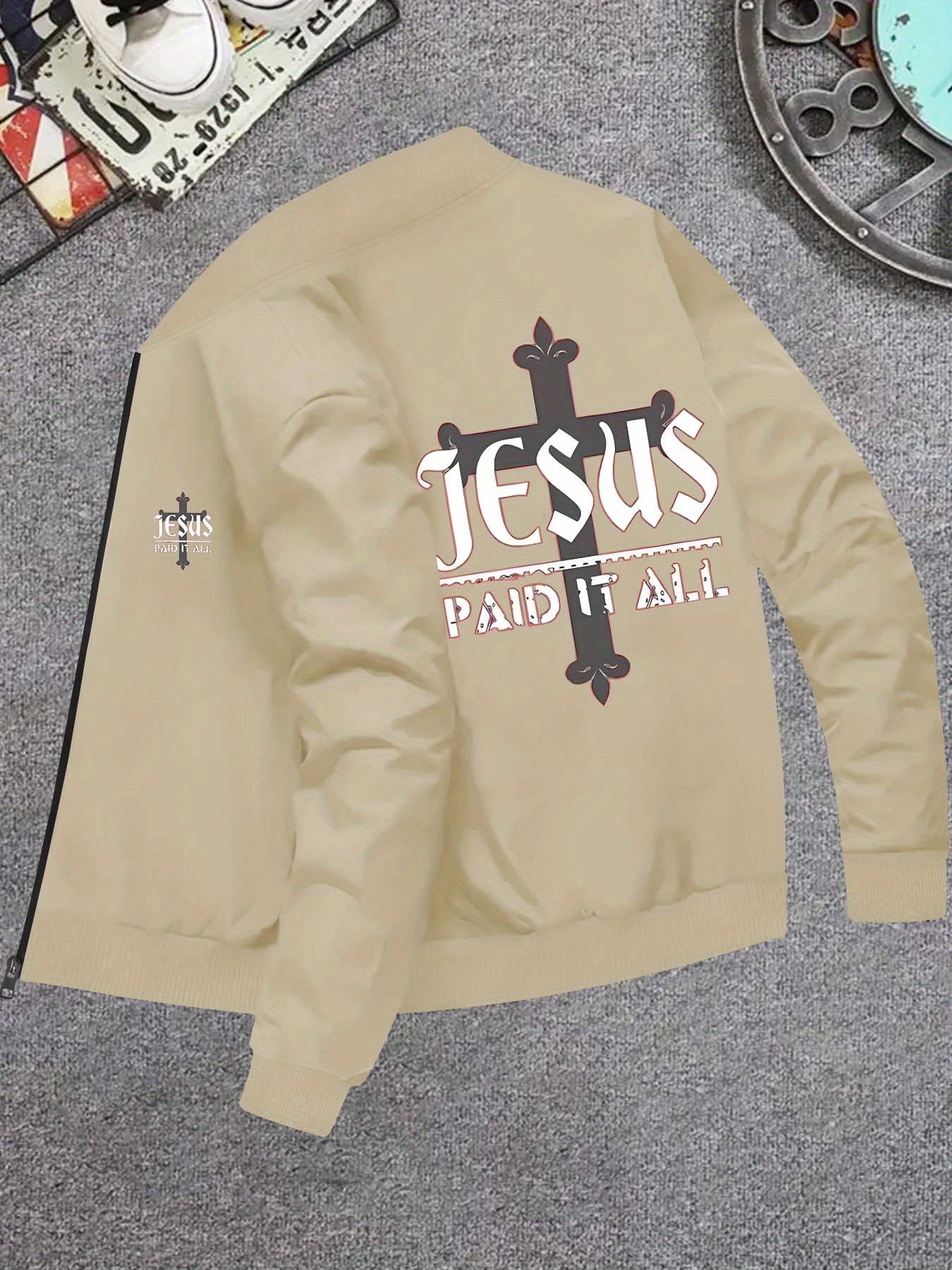 Divine Power Jesus Paid It All Bomber Jacket Vintage