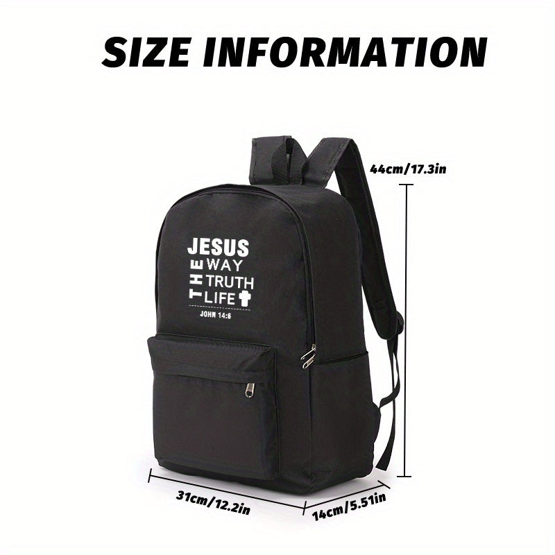 Jesus Print Large Capacity Backpack for School and Travel
