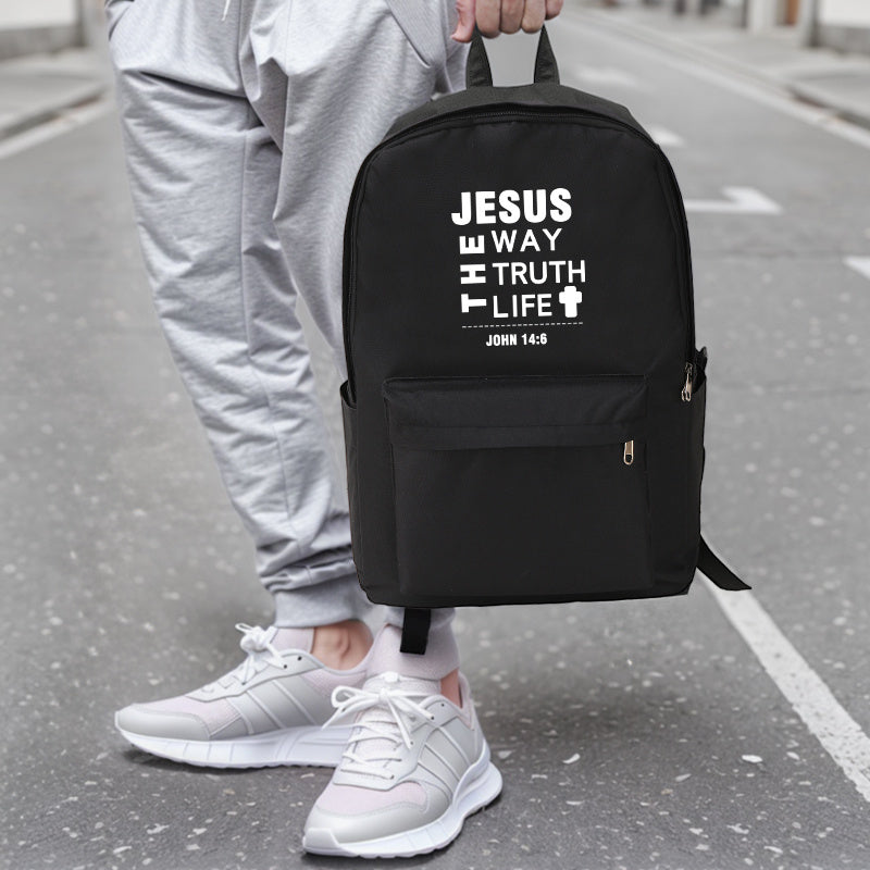 Jesus Print Large Capacity Backpack for School and Travel