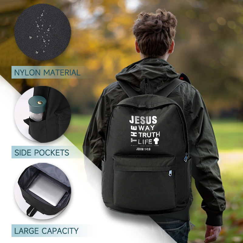 Jesus Print Large Capacity Backpack for School and Travel