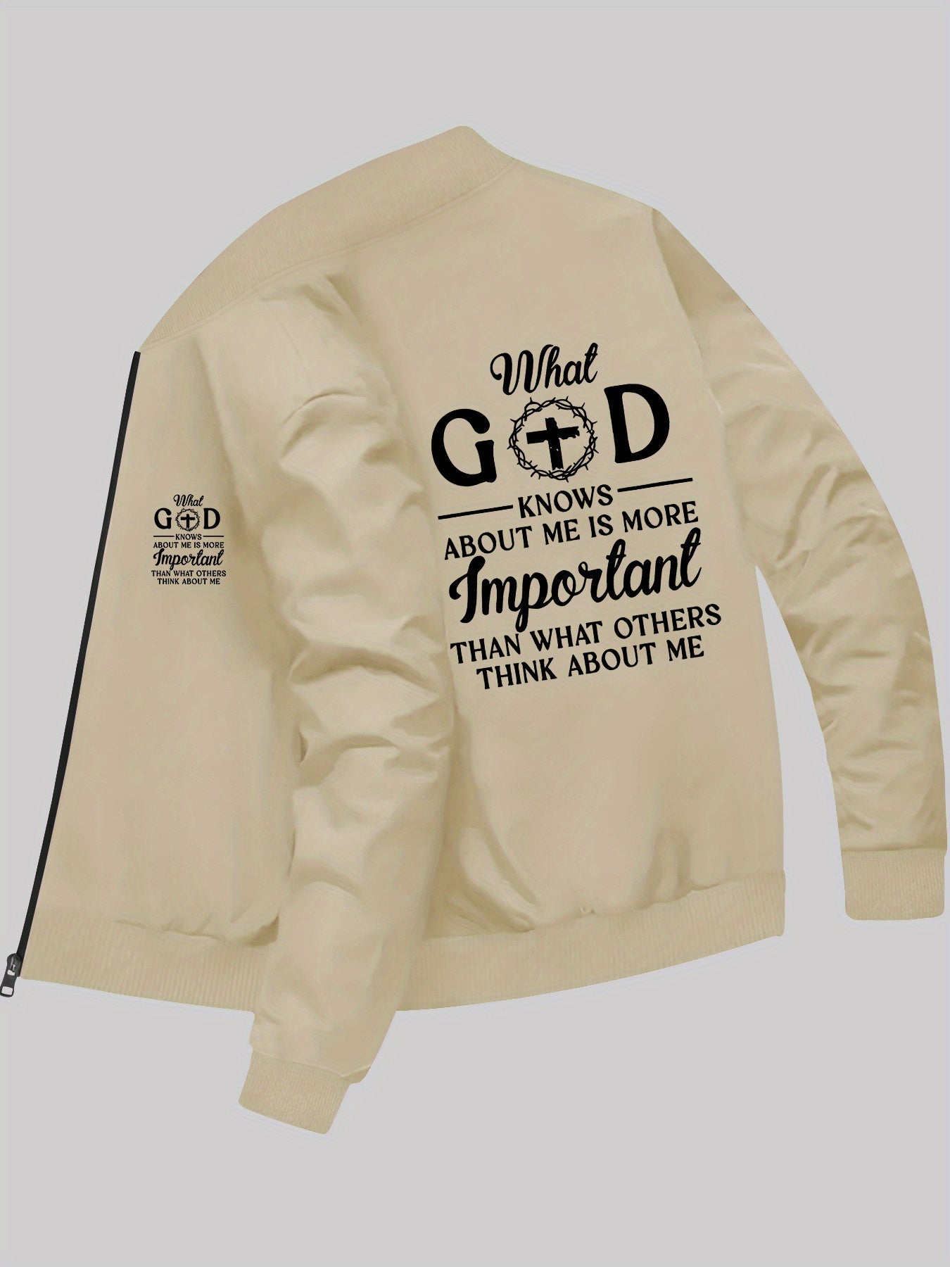 In His Divine Power Mens Inspirational God Printed Jacket