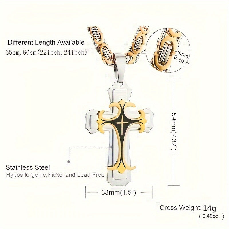Creative Men's Stainless Steel Necklace and Bracelet Set