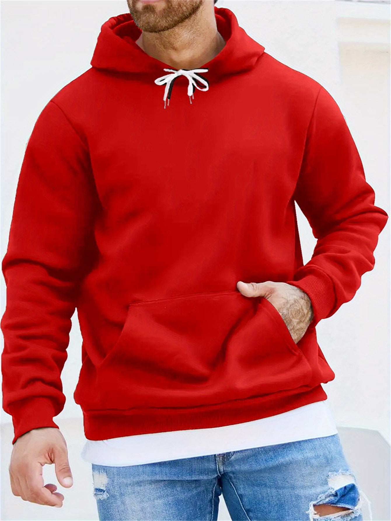 In His Divine Power Jesus Print Hoodie Sweatshirt Men